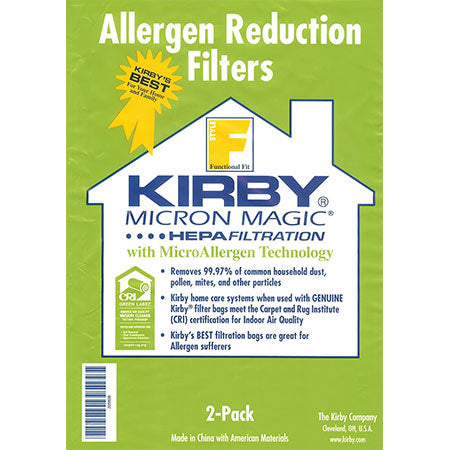 Kirby Allergy Reduction F Style HEPA Bags